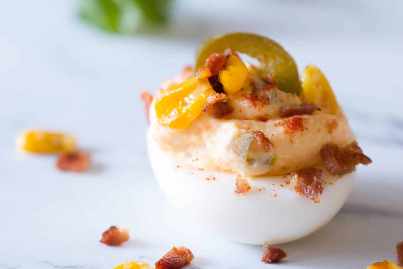 Pickled Jalapeño & Bacon Deviled Eggs Recipe Plan to Eat