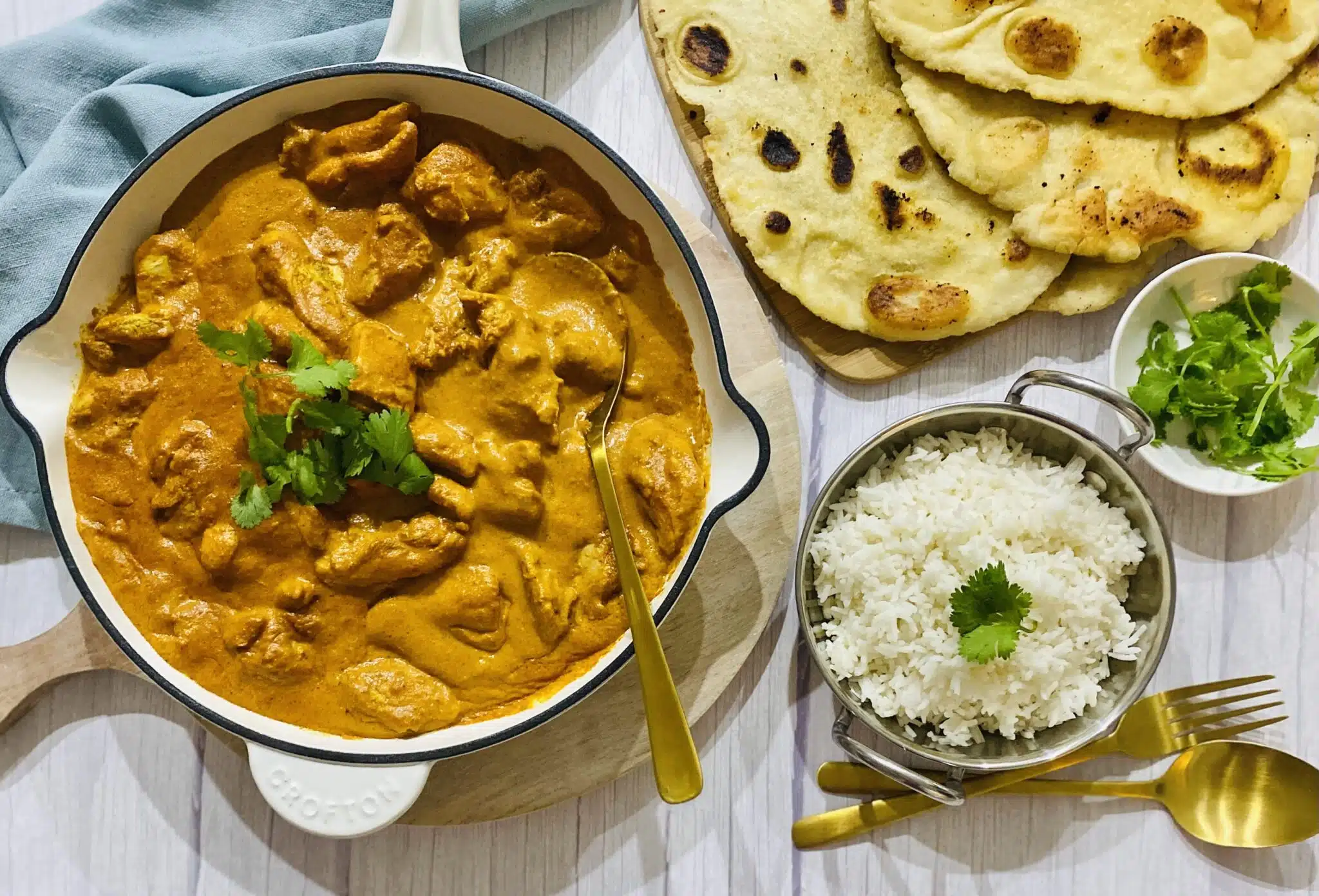 Butter Chicken with Garlic Naan Recipe - Plan to Eat