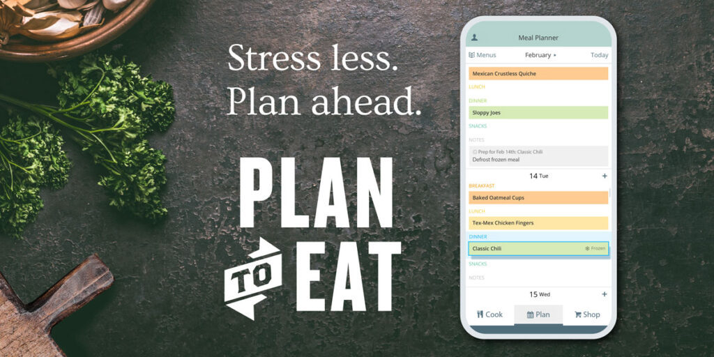 Plan to Eat Meal Planner and Grocery List Maker