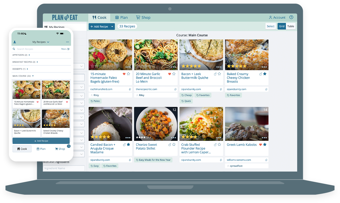 Plan to Eat Meal Planning Software - Digital recipe organizer