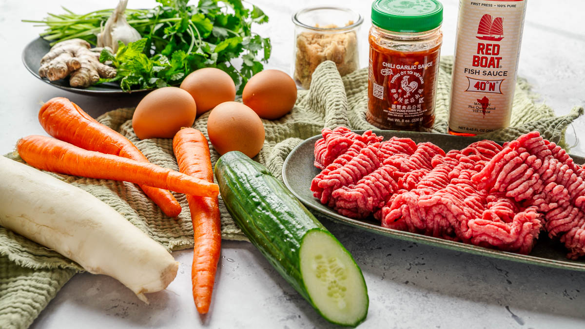 Vietnamese-Style Caramelized Ground Beef Bowls - Plan to Eat